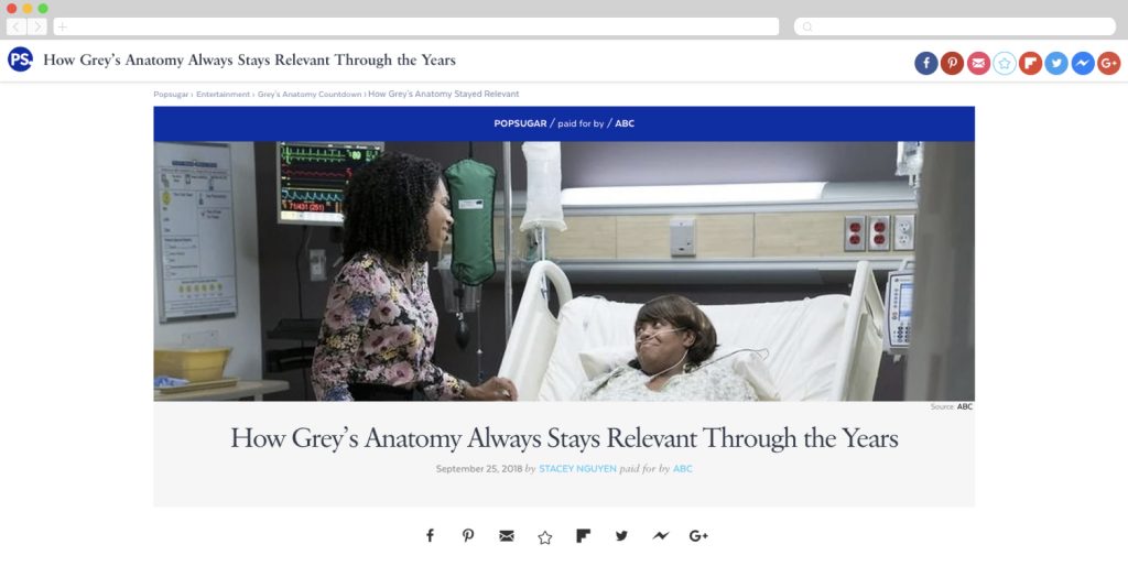 popsugar on how grey's anatomy stayed relevant through the years