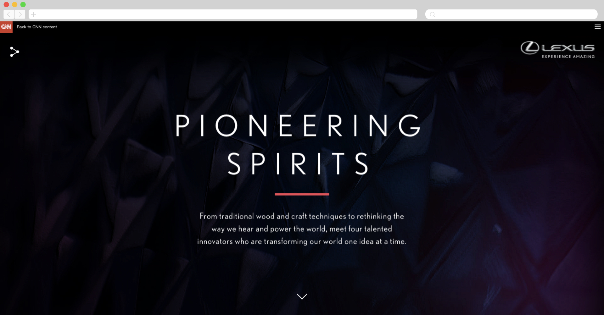 Lexus on CNN - pioneering sprits