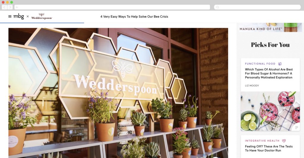 Wedderspoon save the bees