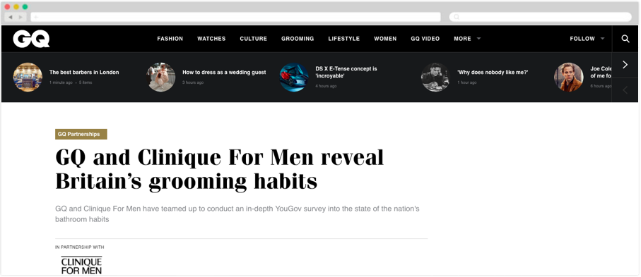 Clinique + GQ: GQ and Clinique For Men reveal Britain’s grooming habits