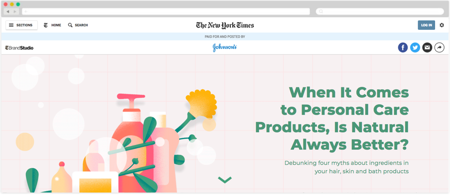 J&J + NYTimes: When It Comes to Personal Care Products, Is Natural Always Better?