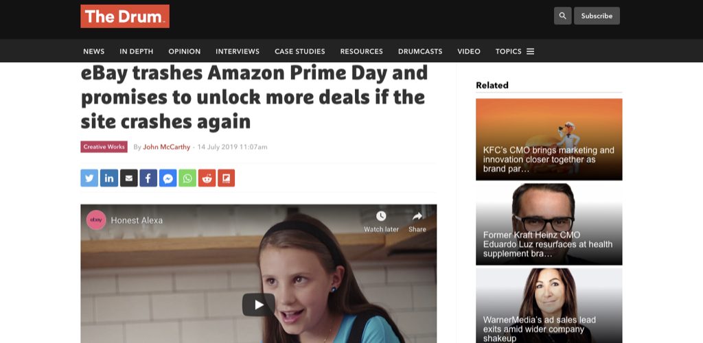 eBay trashes Amazon Prime Day