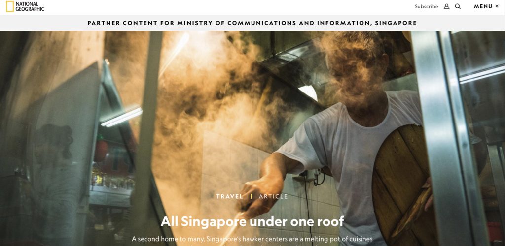 Singapore's Ministry of Communications and Information via Nat Geo