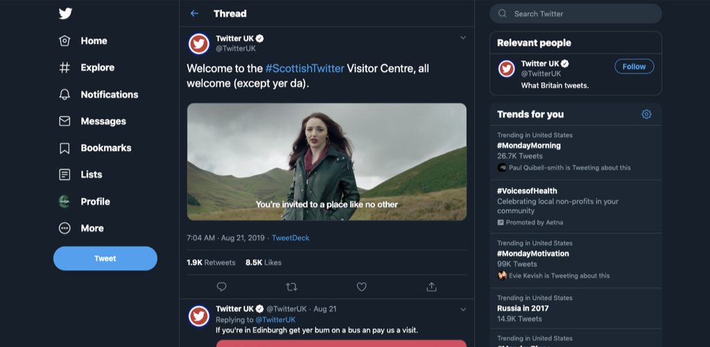 Visit Scottish Twitter