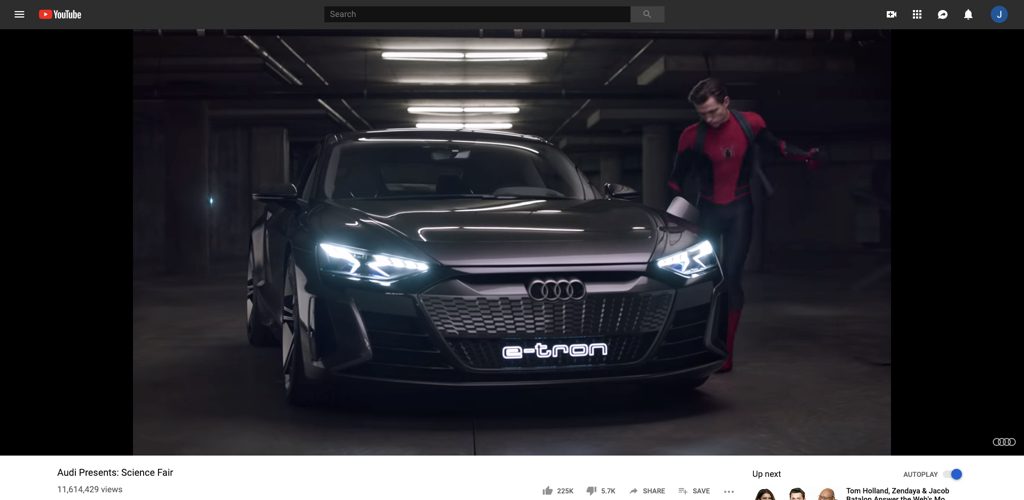 Audi + Spiderman with science fair