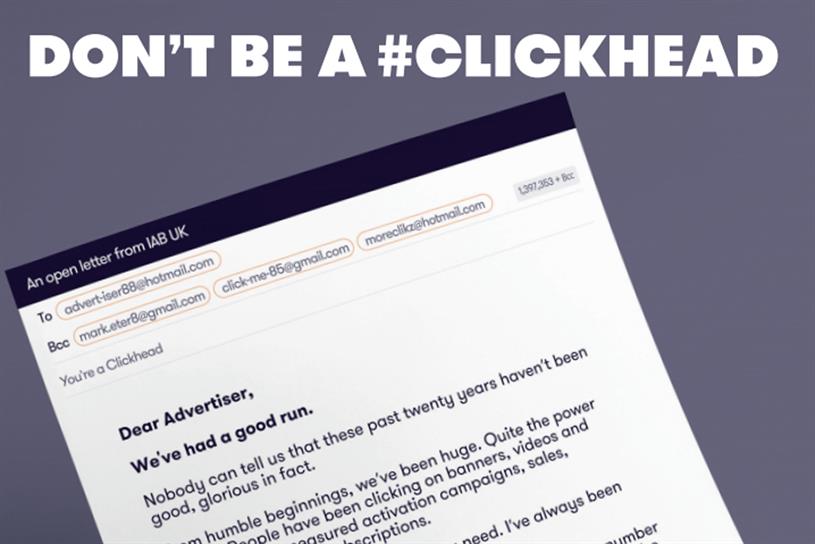 Don’t be a clickhead, IAB UK nudges the industry to move on.