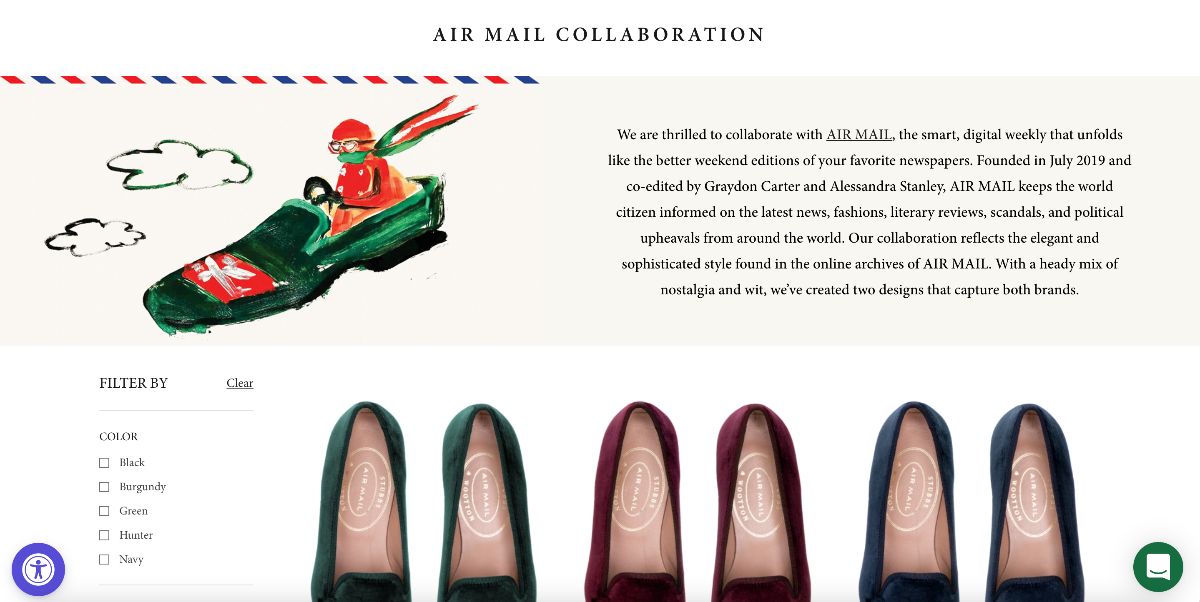 AirMail is doing a brand collaboration with Stubbs and Wootton. Content + Commerce.