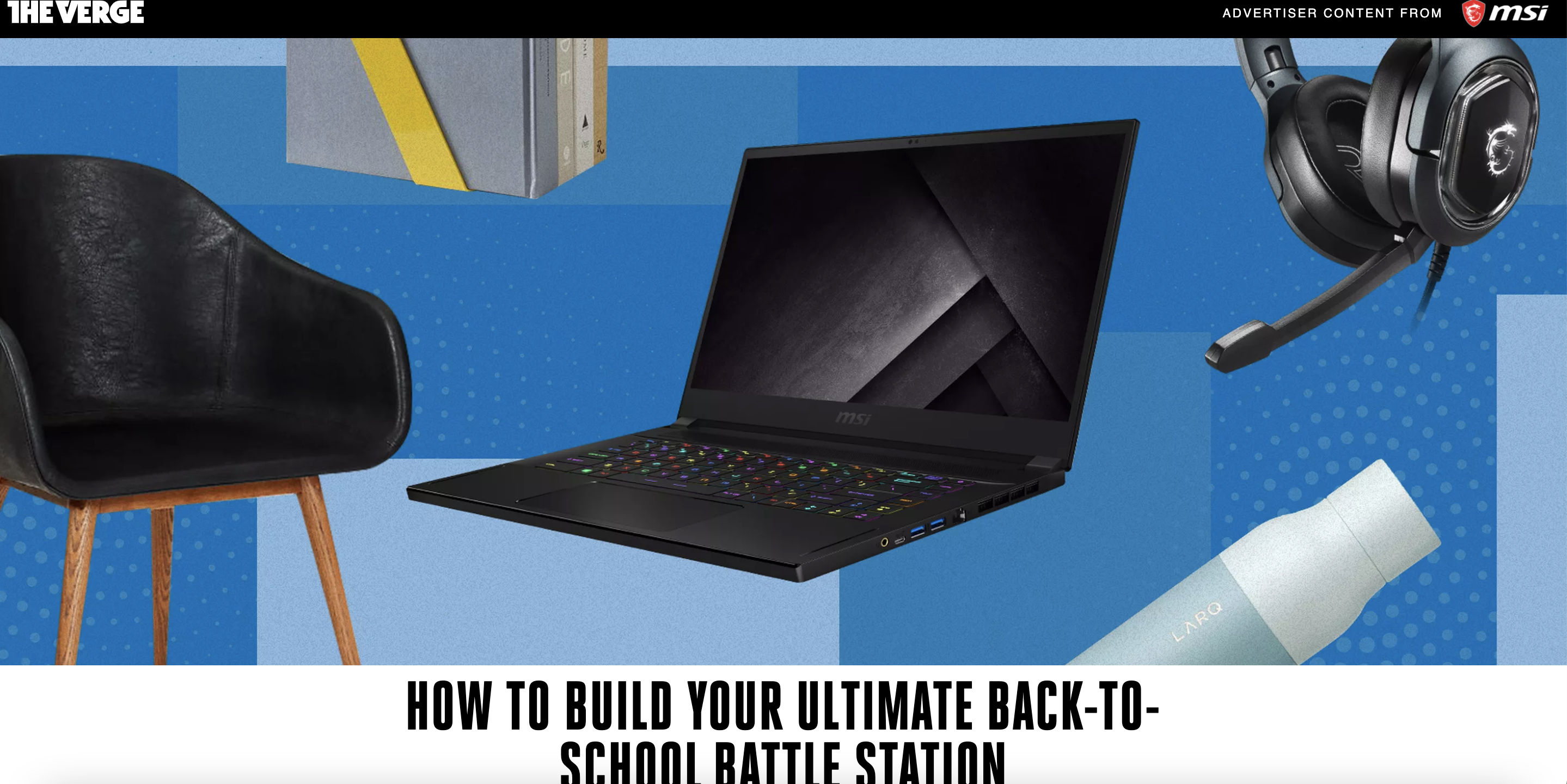 Branded content by MSI on The Verge